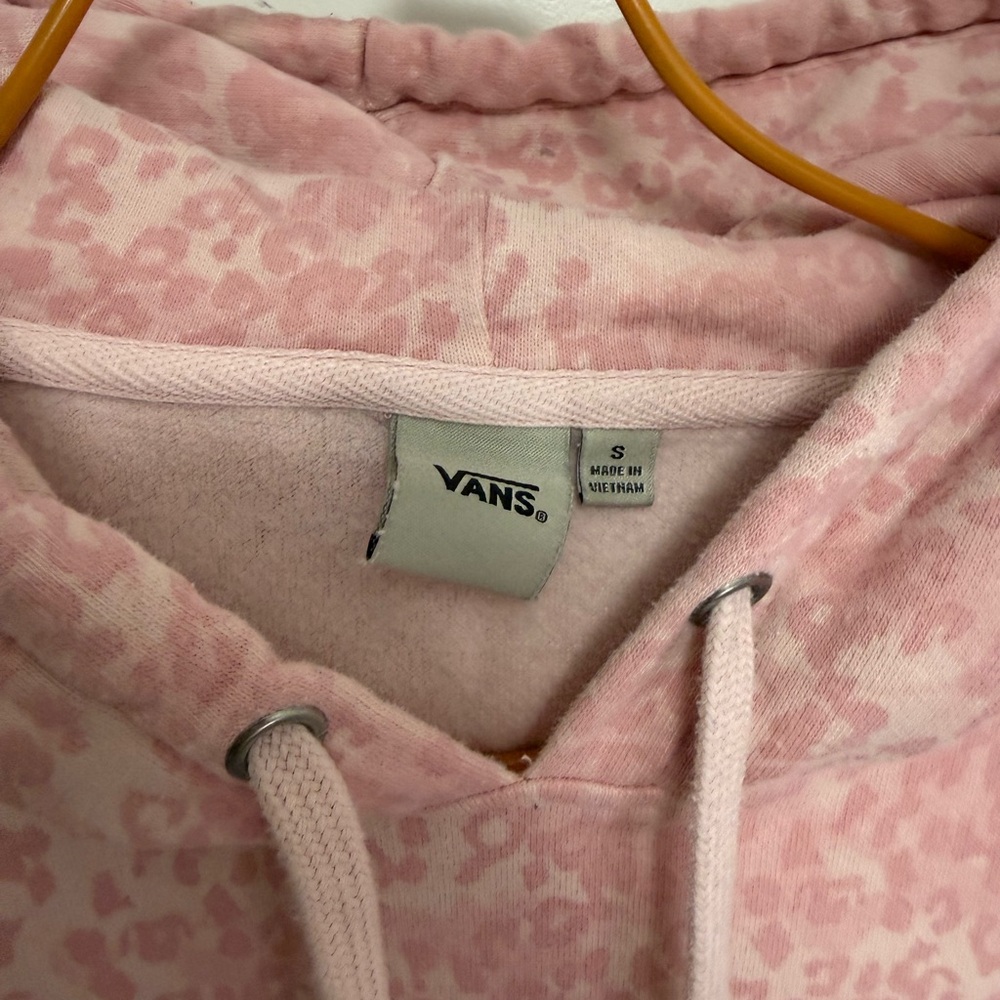 Vans Women's Pink Leopard Print Hoodie in size S - Picture 2 of 9